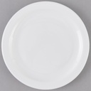 Plato Llano Blanco Ala Angosta de Vidrio Templado, 23.5cm - Hoteliere -Arcoroc