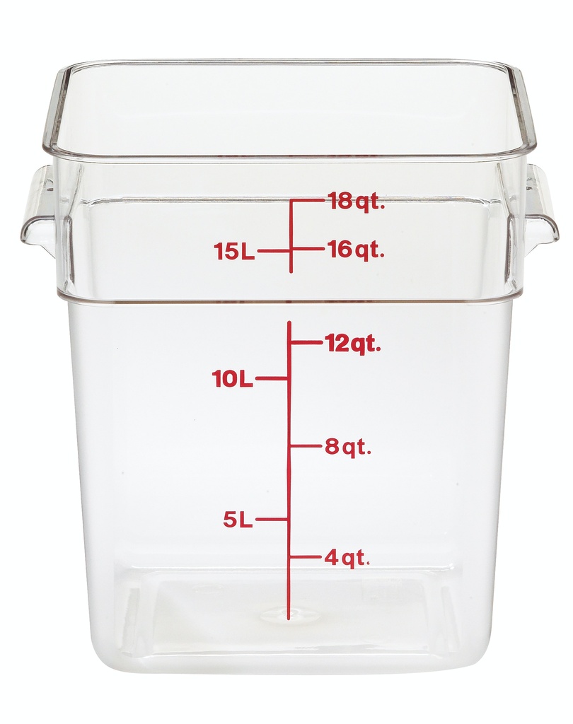 Recipiente cuadrado 17.2lts. policarbonato Cambro