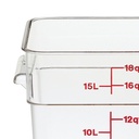 Recipiente cuadrado 17.2lts. policarbonato Cambro