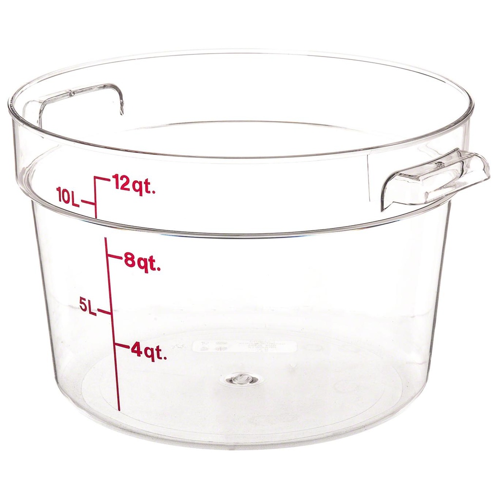 Recipiente redondo 11.4lts. policarbonato transparente Cambro