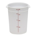 Recipiente redondo 7.6lts. polietileno blanco Cambro