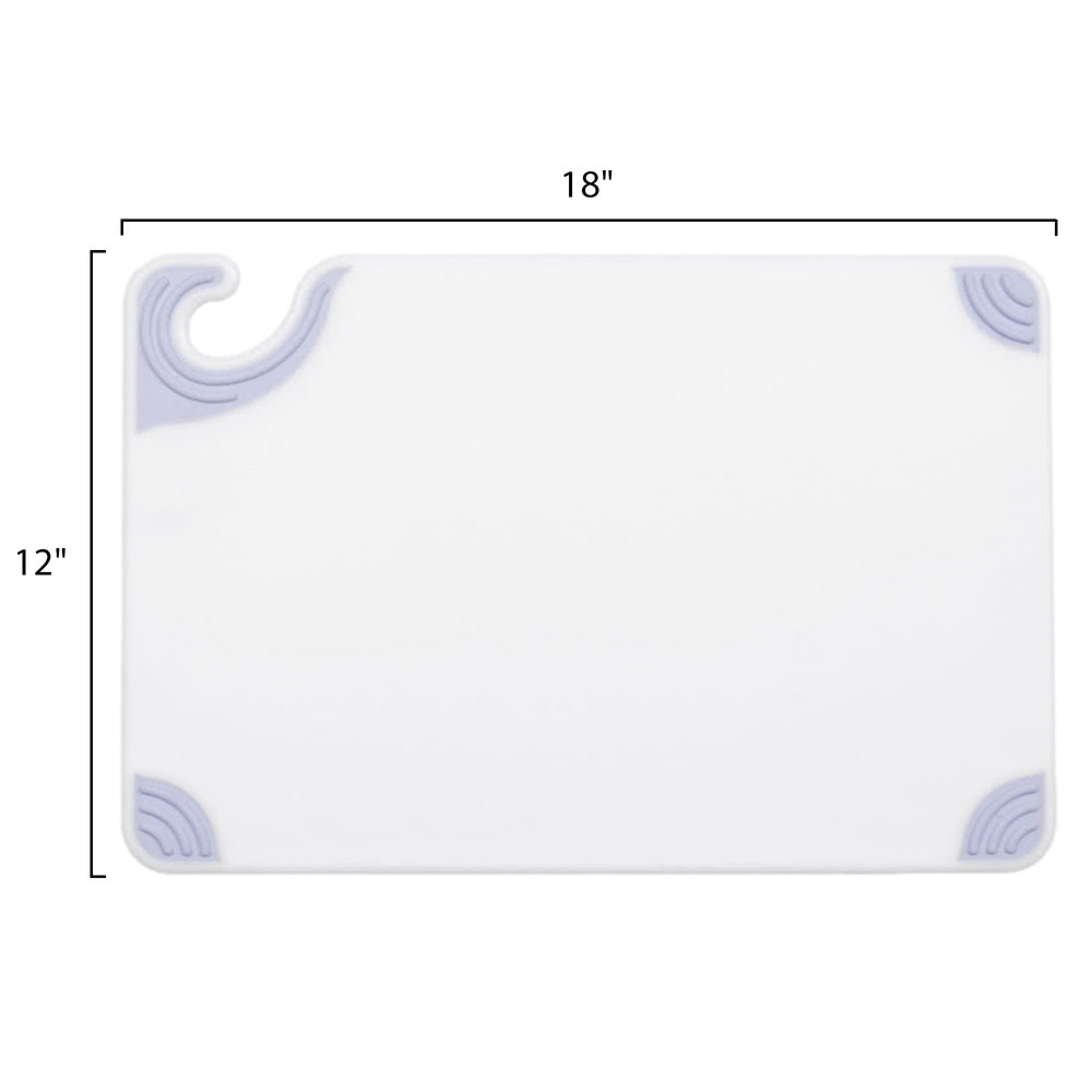Tabla corte blanca con antideslizante 12" x 18" x 1/2" San Jamar