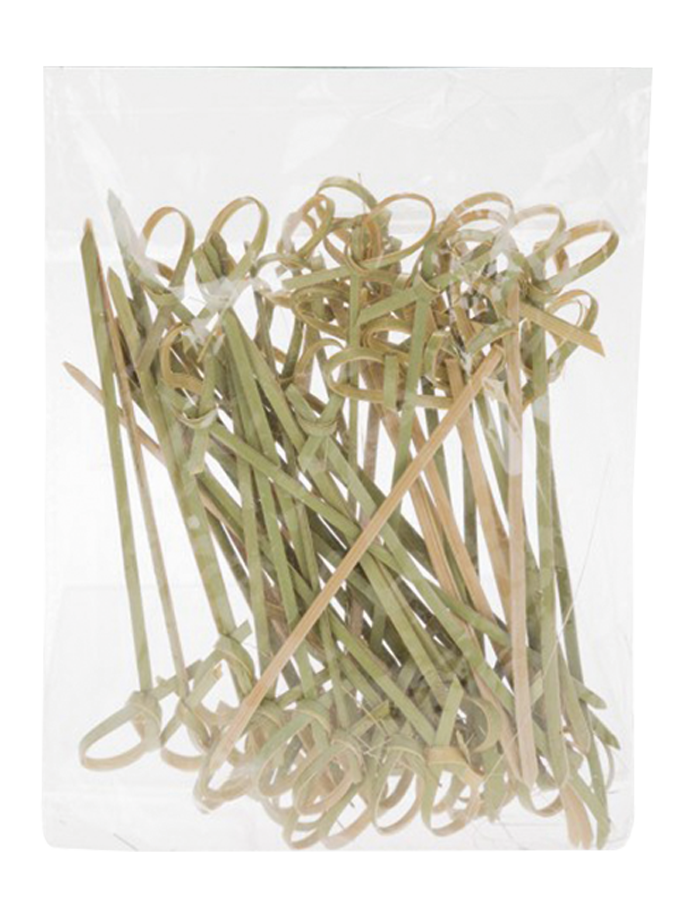 Palillos 7" de bambú  con nudo paquete x 50 unidades - Town Food