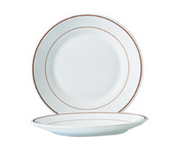 Plato redondo filet bordeaux blanco 15.5cm templado - Arcoroc