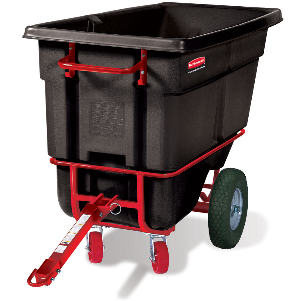 Contenedor volcador 1400 lb negro trabajo pesado (Outlet) - Rubbermaid Importados