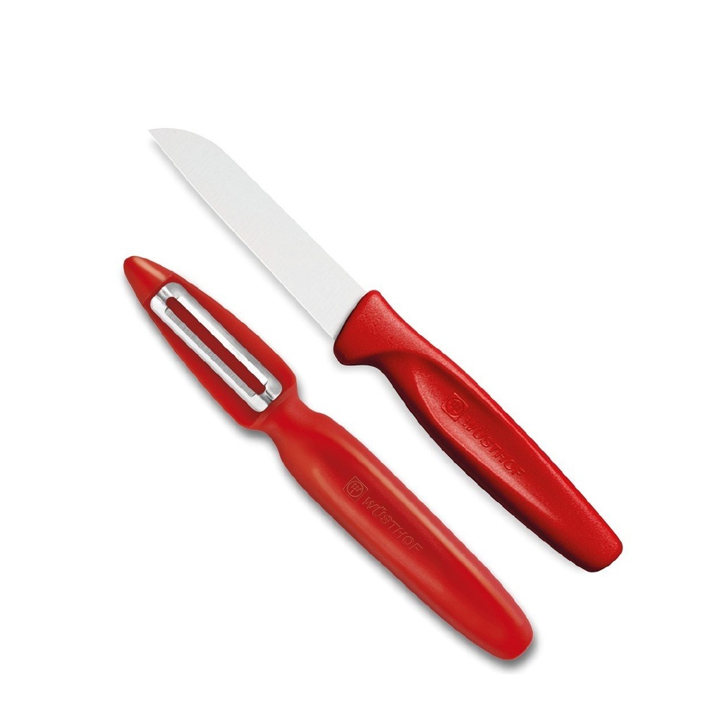 Juego de cuchillo y pelador - Color Rojo (Outlet) - Wusthof