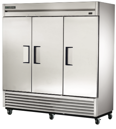 Refrigerador de 3 puertas sólidas con refrigerante ecológico R290 - True
