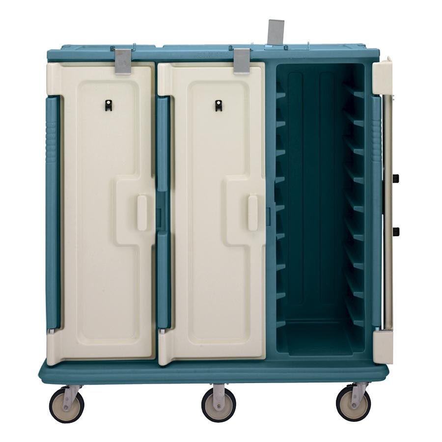 Carro alto entrega alimentos 30 bandejas de 35.5 x 46 cm Azul Pizarra - Cambro USA