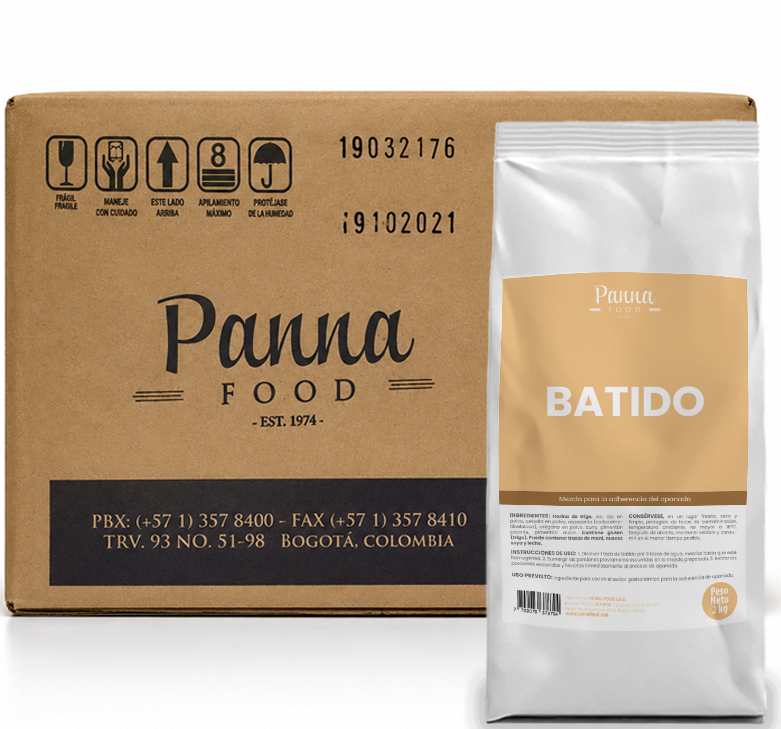 Batido. Mezcla para la Adherencia del Apanado caja x 6 und de 2 kg - Panna Food-MD