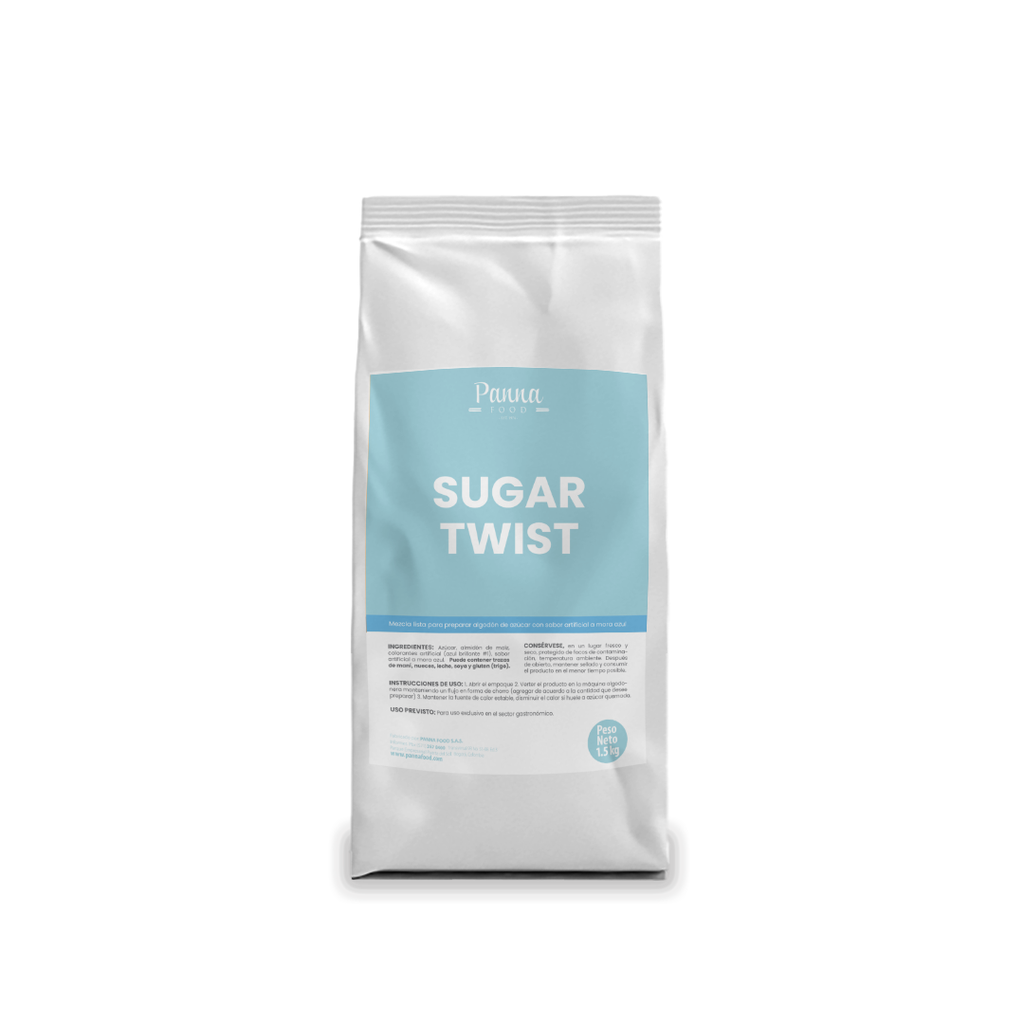 Mezcla para algodón de dulce Sugar Twist sabor a mora azul x 1,5 kg - Panna Food-MD