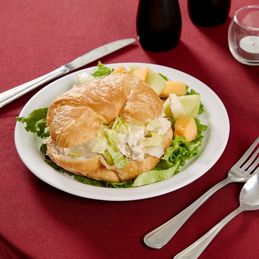 [X0611] Plato Llano Blanco Ala Angosta de Vidrio Templado, 23.5cm-Hoteliere-Arcoroc