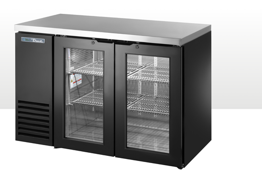 [TBB24-48-2G-Z1-SFT-B-1] Refrigerador bajo mostrador negro 2 puertas de vidrio - True