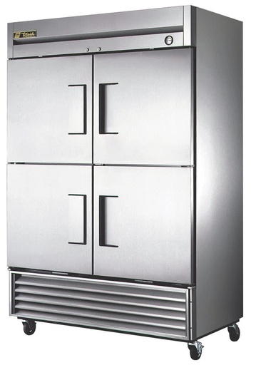 [T-49-4-HC] Refrigerador doble con puertas sólidas divididas, refrigerante ecológico de hidrocarburo R-290 - True