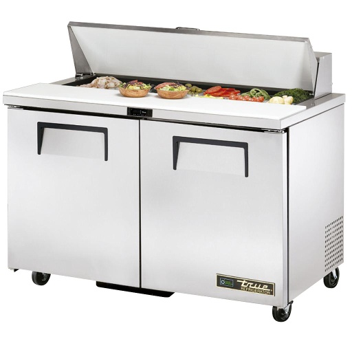 [TSSU-48-12-HC] Mesa de preparación refrigerada, 2 ptas, 4 parrillas,, rfg HC R290, 48" - True