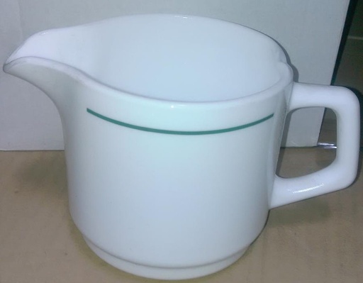 [56035-10-O] Jarra de Café de Vidrio Templado Restaurante, 8.5 cm - Franja Verde (Outlet) - Arcoroc