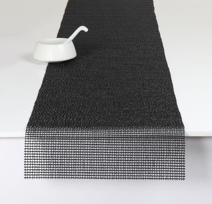 [100118-002-O] Camino de mesa negro rectangular 36 x 183 cm (Outlet) - Chilewich