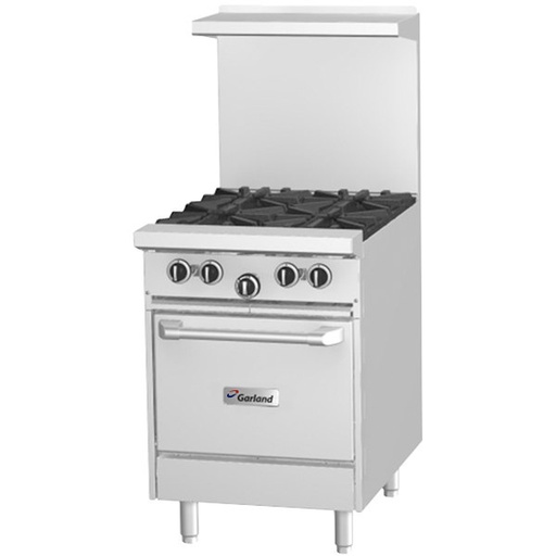 Estufa a gas de 4 quemadores de 24" con base de almacenamiento - Garland