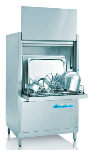 [FV 130.2KIT UNAL] Lavautensilios de carga frontal de puerta abatible. Incluye 4 cestas para lavado de bandejas y fuentes, con soporte en metal, filtro del agua, junto con todos los accesorios para su instalación y correcto funcionamiento - Meiko