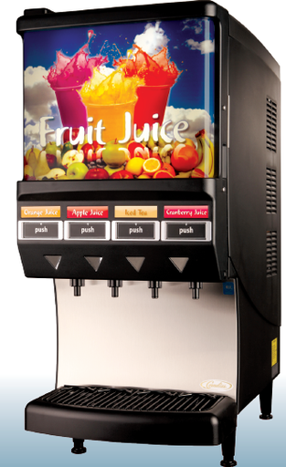 [721Q14111JU1] Dispensador de Jugos, serie Quest Elite 4000 de 4 sabores con control de porción y flush, 115/60 MCD - Cornelius